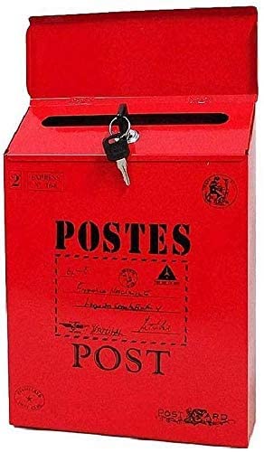 Buzones De Exterior Buzones Comunidad Buzón con cerradura Buzón de postal de correo retro americano antiguo Buzón multiusos Buzón de correo multicolor a prueba de lluvia FFVWVGGPAA F001027