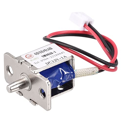 sourcing map Solenoide Cerradura eléctrica, Cerradura electromagnética DC12V, para Cerradura Gabinete Cajón