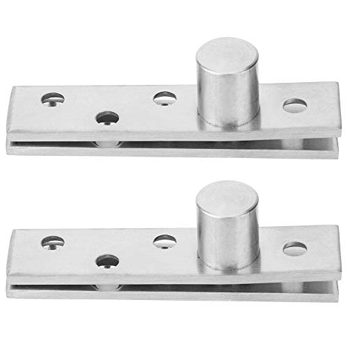 Bisagra 360 grados Bisagras de Puerta de Rotación de 2 Paquetes, Bisagras de Pivote Ocultas de Acero Inoxidable 75x17mm Arriba Hacia Abajo Puerta de Eje Ventana Herraje de Bisagra(Pivote Excéntrico)