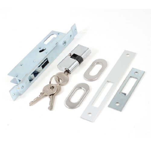 Aexit cerradur de gancho para puerta corrediza de metal, cerrojo 23mm 0.91' (model: B9486IV-9173CG) 'Backset w Keys