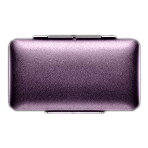 ZANZAN Humidor de Cangrejo de Cangrejo de cíteos portátiles Humidor de cigarro de Madera de Cedro sostiene para 10 cigarros Impermeables Viaje Caso de cigarro Humidor de aleación (Color : 10 Purple)