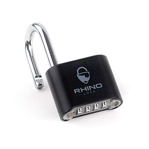 Rhino Lock Candado – Candado de Combinación – Candado de Seguridad Negro con 4 dígitos – Candado Combinación Taquilla