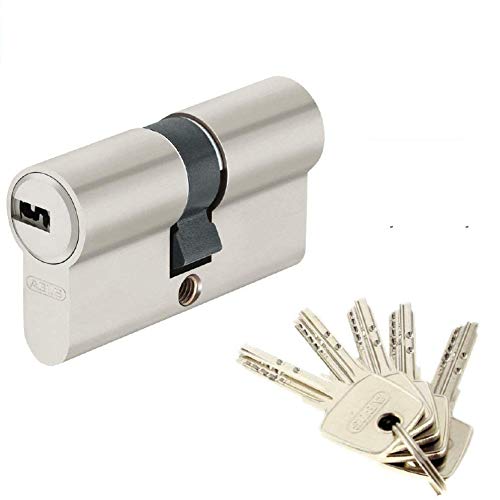 ABUS EC550 - Bombín cilíndrico para puerta (largo 35/45mm, incluye 5 llaves)