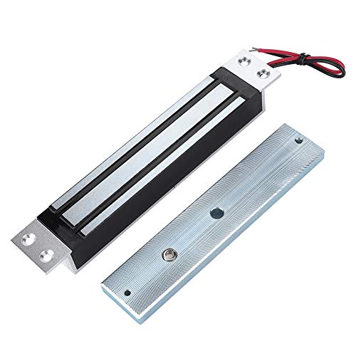 Cerradura electromagnética, DC12V 280Kg / 600LB Cerradura magnética de modo NC seguro, Cerradura electromagnética de fuerza de sujeción súper silenciosa, para puertas de madera, puertas de vidrio, pue