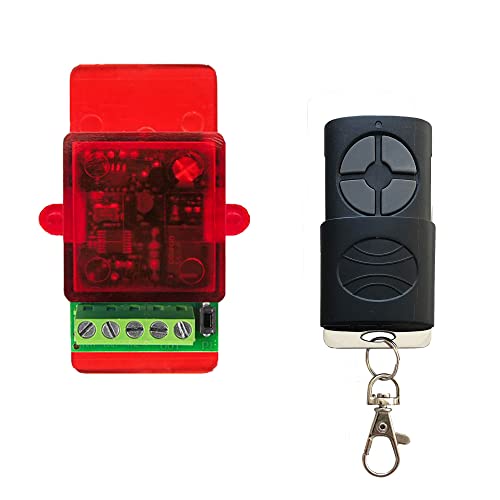 Kit de apertura automática con mando a distancia para abrir puertas con cerradura eléctrica, de 12 a 24 V aprox. (se conecta directamente al botón de apertura sin necesidad de alimentación externa)