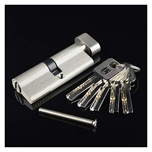 Varios tamaños de Cilindros de Cerradura de Puerta, Cilindros, 5Keys, Altura 32 mm por un Lado Puerta de Seguridad de Seguridad Puerta Interior Cerraduras Antibumping (Color : Length 70mm)