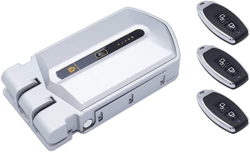 Golden Shield Alarm - Cerradura invisible con alarma 95 db y 3 mandos incopiables color plata