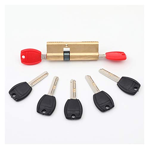 GSJNHY Cilindro Serratura,Cilindro per Porta Cerradura de Puerta Cilindro de latón Doble Bloqueo Abierto Cilindro Break Break Brass (Color : 70mm 35add 35)