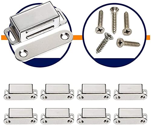 8 pcs Cerradura magnética puerta del gabinete Cerradura magnética muebles imán más Cerca de la puerta pargo, para cajones puerta de ducha magnética.