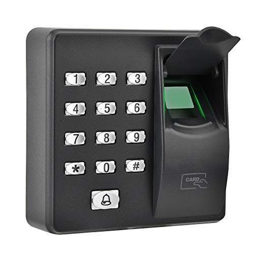 Control de acceso a puerta de seguridad, lector de tarjetas inteligentes DC12V RFID Control de acceso a la puerta con huella digital resistente al agua Cerradura electrónica/Sensor de puerta(ID)