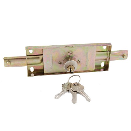 sourcing map Metal Hardware y garajes Rolling para puerta de cerradura + 3 piezas llaves