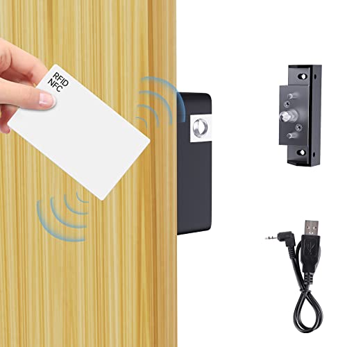 ALLWIN INC - Cerradura electrónica para armario, cajón, zapatero con entrada de tarjeta RFID, para armario, cajón de madera