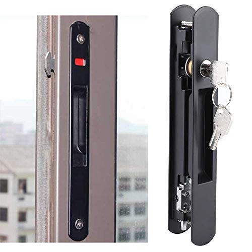 Cerradura de gancho de ventana para puerta corredera, cerradura de puerta móvil moderna, cerradura de doble cara para el hogar, hotel, apartamento, oficina