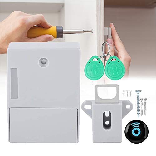 【𝐒𝐞𝐦𝐚𝐧𝐚 𝐒𝐚𝐧𝐭𝐚】 Cerraduras RFID para gabinetes Cerradura oculta de bricolaje, Cerradura electrónica de gabinete Cajón de batería Cerradura digital sin orificio