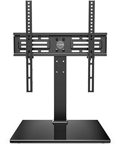 FITUEYES Soporte TV de 26 a 55 Pulgadas hasta 40 kg Giratorio 60 Grados Altura Ajustable Soporte de Mesa para TV Plana Curva LCD LED OLED Plasma