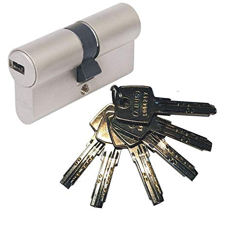 ABUS EC550 - Cerradura cilíndrica doble (30/30 mm, incluye 6 llaves)