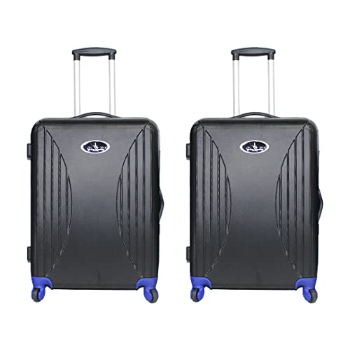 Vivien Kondor - Maleta de equipaje grande con cerradura TSA y báscula de peso (2 unidades), Black, Large Suitcase, Juego de equipaje