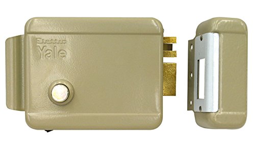 Cerradura eléctrica de sobreponer para puerta madera Art. 674 con pestillo azionabile retraído externo mediante llave, desde interior mediante botón y a distancia mediante impulso eléctrico de bajo voltaje (10 W-12 V). Acabado Acero Barnizado. controbocchetta I