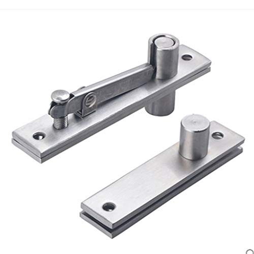 Bisagra pivotante para puerta, Tiberham 2 Pcs Rotación de 360 Grados Bisagras Giratorias de Eje de Puerta Ocultas, Bisagra de Puerta Giratoria Ocultade de Acero Inoxidable Resistente (130 x 25 mm)