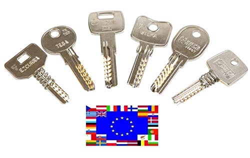 Kit de llaves bumping Bump-Keys para cerraduras de seguridad, multipuntos, planas, blindadas, Garantizadas Fabricante GanzuasBumping (Kit Nº3-11 llaves)