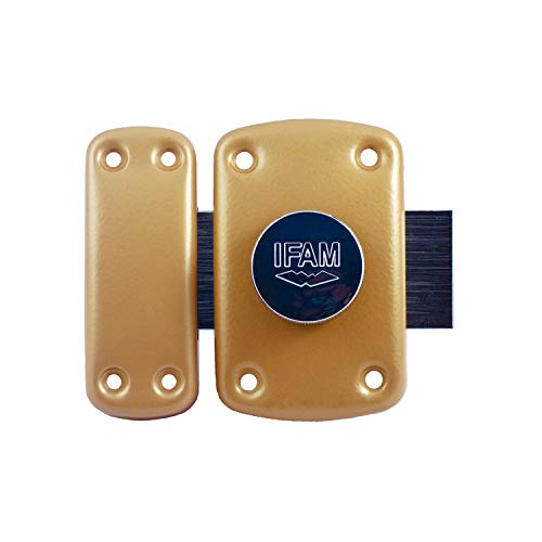 IFAM B6/50 (025360) – Cerrojo de seguridad para puerta, sistema de apertura pomo/llave, palanca de 110 mm y 2 vueltas, 5 llaves de puntos de seguridad