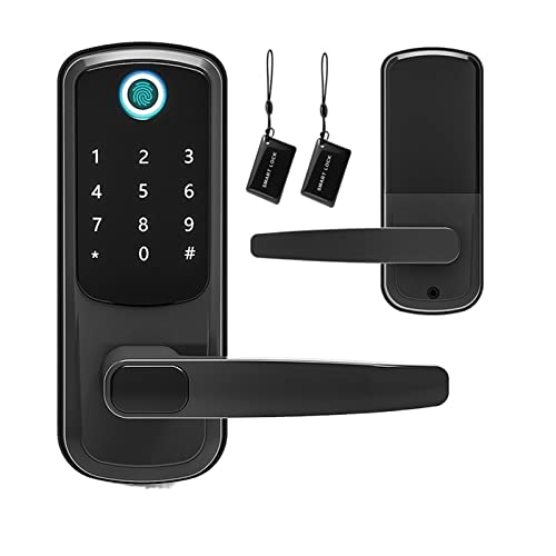 BKGDO Cerradura Inteligente Exterior Puerta Casa Alexa Smart Life Compatible con Google Home Corrediza WiFi Ttlock App Keyless Entry Fingerprint Lock (Color : Silver Pink)
