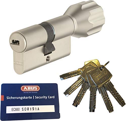 ABUS ec660 eck660 Cilindro de perfil Cerradura (Longitud (a/b) Z30/30 mm (C = 60 mm) con 6 llaves, con tarjeta de seguridad