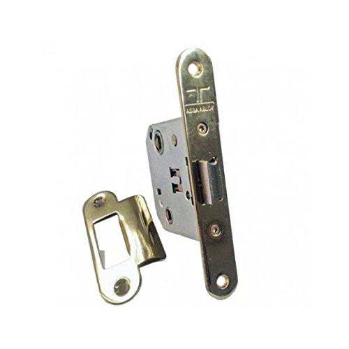 Tesa Assa Abloy - Cerradura de doble cerrojo para alto tráfico, 2004U, Frente Redondeado, Inoxidable