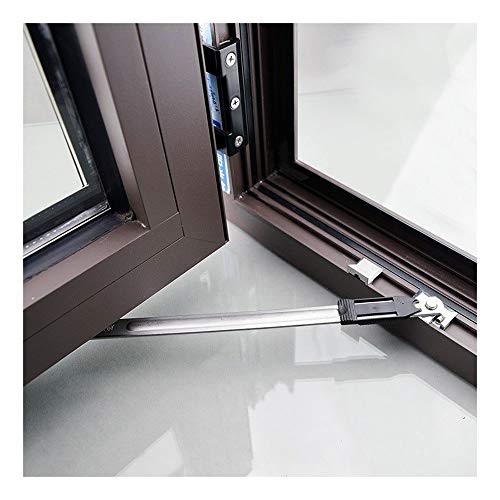 COEUGE Restrictor de Puerta de Ventana,Limitador de Refuerzo de Viento corredizo de Ventana de Acero Inoxidable,Controlador de ángulo de Dos Enlaces Interior Soporte de Viento de Ventana