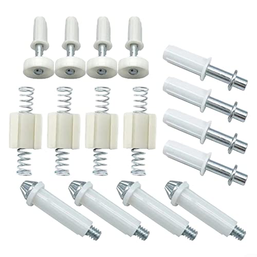 URPIZY Kit de reparación de herrajes de puerta biplegables de 1 a 1-3/8 pulgadas de grosor con pivotes superiores e inferiores y rueda guía deslizante