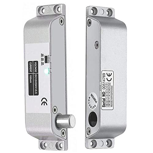 JASAG DC12V Fail Safe Electric Drop Bolt Lock Cerradura electrónica de Puerta para Puerta de Entrada Control de Acceso Sistema de Seguridad Adecuado para Puerta de Madera/Metal