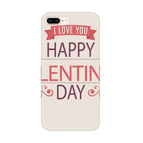 DIYthinker Caso Plus Día de la Cerradura del corazón Feliz San Valentín Love Apple iPhone 7/8 Plus Caja del teléfono Flexible TPU Cubierta Transparente Regalo iPhone 7/8