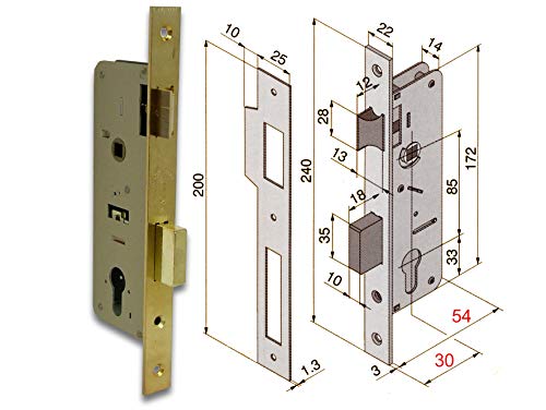 Welka 01540000E Cerradura insertar el cilindro Sag F22