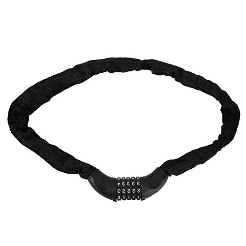 Bicicleta Cerradura de Cadena de Acero Seguridad de Alta sensibilidad Contraseña Universal Adecuado para Motocicletas Coches eléctricos Bicicletas Puertas correderas de Hierro Puertas de(Black)