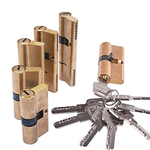 Bombin De Seguridad Cilindro Ab Llave Cerradura Antirrobo 65 70 80 90 115 Mm Cilindro Entrada De Cerradura Sesgada Cerradura De Puerta De Latón Núcleo Alargado Teclas Extendidas A 90 Mm (45X45)