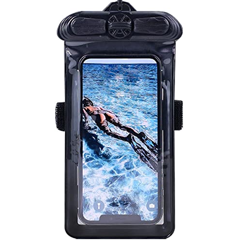 Vaxson Funda Negro, Compatible con Philips Xenium S6505, Carcasa Impermeable Waterproof Pouch Case Cover [No Protector de Pantalla ]