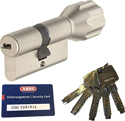 ABUS ec660eck660Cilindro de perfil Cerradura (Longitud (a/b) 45y 45mm, (C = 90mm) con 5llaves, con tarjeta de seguridad