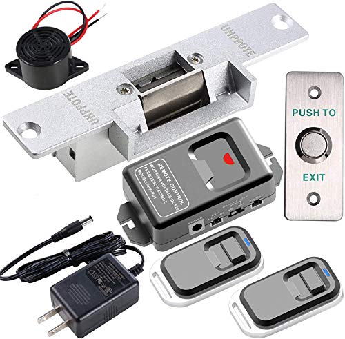 UHPPOTE Control de Acceso a la Puerta con Receptor Inalámbrico de Bloqueo Eléctrica & Kit de Remoto