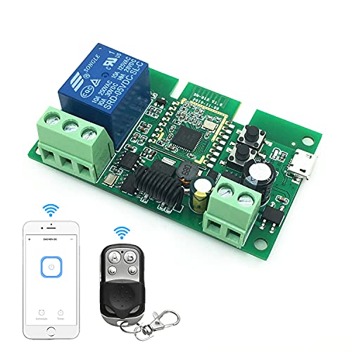 Interruptor de Relé Inteligente ZIGBEE de 1 Canal 5-12V, Módulo De Relé Wifi, Funciona con Alexa/google Assistant e Ifttt, Compatible con La Aplicación Ewelink/tuya Smart Life