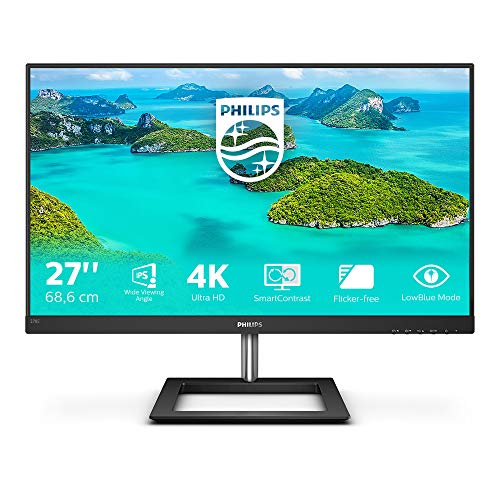 Philips 278E1A - monitor UHD de 27 pulgadas (3840x2160, 60 Hz, HDMI, DisplayPort) negro