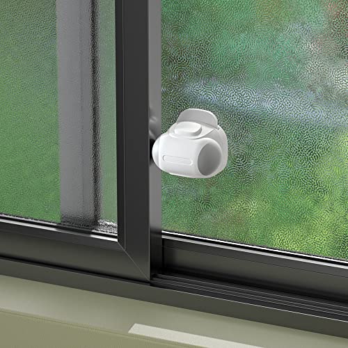 SAFELON 2 Piezas Baby Safety Sliding Window Lock, Cerraduras de puertas correderas de armario a prueba de niños, Fácil de instalar y sin taladro necesario (Gris)